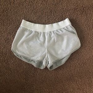 White work out shorts